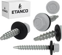 ETANCO Vis autoperceuses Vis à tôle trapézoïdale RAL 7040 4,8 x 60 mm 100 pcs.