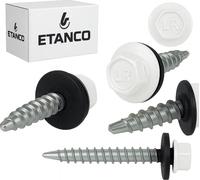 ETANCO Vis autoperceuses Vis à tôle trapézoïdale RAL 9003 4,8 x 20 mm 250 pcs.