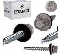ETANCO Vis autoperceuses Vis à tôle trapézoïdale RAL 9007 4,8 x 80 mm 100 pcs.