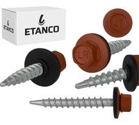 ETANCO Vis autoperceuses Vis pour tôle trapézoïdale RAL 8012 4,8 x 35 mm 250 pcs.