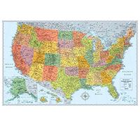 États-Unis, carte plastifiée en papier de la série Signature, bleu | Rand McNally