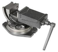 Étau à 2 axes pour perceuse - Étau pivotant à 360° - Course de serrage de 10 cm - En fonte - Pour le meulage et le fraisage - Gris
