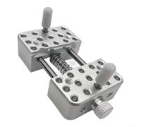 Étau à mâchoire réglable en alliage d'aluminium 6061 pour mini perceuse, réparation de montres, sculpture, sculpture et projets de bricolage, argenté 70 x 50 mm