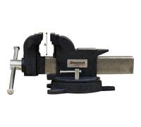 Etau acier 200mm avec enclume/serre tubes/ base pivotante à 360° DRAKKAR - 15991