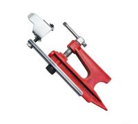 Étau de barre de guidage pour tronçonneuse : support d'affûtage de chaîne en métal avec poignée dentée pour un classement sûr, fixation rouge compatible avec la plupart des modèles de tronçonneuse