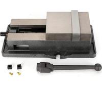 Étau de précision - Étau mécanique - Traction vers le bas - Pour fraiseuse et perceuse - Largeur des mâchoires 100 mm - Gris