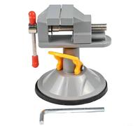 Étau de table en métal avec base rotative à 360 degrés pour pince à bascule et perceuse manuelle rotative, mâchoire réglable jusqu'à 30 mm d'ouverture pour atelier, travail du bois, finition argentée
