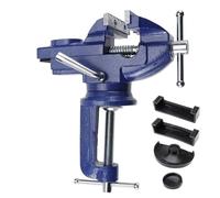 Étau de table universel, étau multifonctionnel portable à base pivotante 360° for le travail du bois, la coupe conduits, perçage Fraisage des métaux(60mm)