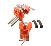 Étau D'établi à Serrage Rotatif 360 Degrés Mini Plat Portable | Aluminium et Acier Inoxydable, Poignée Manuelle, Usage Sculpture et Modélisme, pour Métal Léger et Plastique