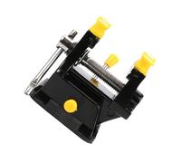 Étau D'établi en Alliage Noir, Base à Aspiration, Réglable | Quatre Têtes de Serrage Fixes, Maintien Stable sur Table, pour Plateau de Travail, Usage de Bureau