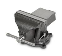 Etau EBERTH en fonte avec enclume, largeur des mors 150mm, hauteur totale 152mm, rotation 360°, plateau Ø 123mm, écartement maximal 100mm