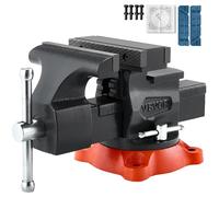 Etau VEVOR, largeur des mors 140 mm, ouverture maximale des mors 140 mm, pied de blocage pivotant sur 360°, saillie 73 mm, table en fonte ductile