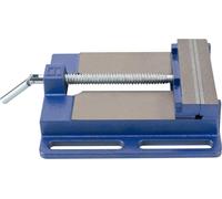 Étau - Étau de machine pour perceuse/fraiseuse - Largeur des mâchoires 15 cm, ouverture 14,5 cm, poignée pivotante à 360°, fonte/acier, poids 4 kg - Bleu