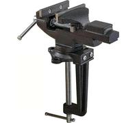 Étau - Étau de table - Modèle robuste en fonte - Base pivotante - Universel - Double fonction - Pour le travail du bois