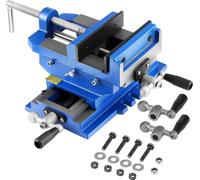 Étau mécanique - Étau à table croisée XY à 2 voies - Largeur des mâchoires 10,16 cm - Ouverture des mâchoires 8,89 cm - Fonte - Pour perceuse/fraiseuse/CNC - Travail du bois et du métal