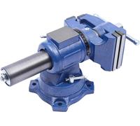 Étau mécanique - Socle pivotant à 360° - Ouverture 100 mm - Fonte nodulaire - Pour fraiseuse/EDM/WEDM - Bleu clair