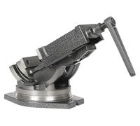 Étau pour perceuse - Étau de machine 10,2 cm - Fonte lourde - Force de serrage de 19 kN - Pour fraiseuse et perceuse à colonne - Argent