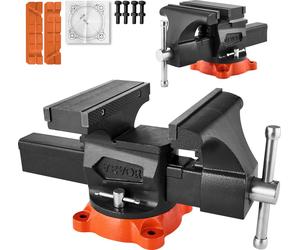 Etau VEVOR, largeur de mors 203 mm, ouverture de mors max. 203 mm, pied de blocage pivotant sur 360°, saillie 94 mm, fonte nodulaire