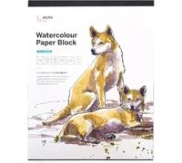 ETCHR Bloc de papier aquarelle - 22,9 x 30,5 cm 100 % coton pressé à chaud 350 g/m² - Bloc de papier aquarelle résistant à la déformation
