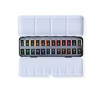 ETCHR Pan Professional Lot de 24 poêles aquarelles de qualité artiste pour étudiants, enseignants et plus. Lumineuses et résistantes à la lumière