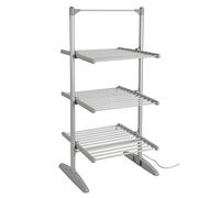Étendoir à linge chauffant, étendoir à linge chauffant électrique, étendoir à linge chauffant pliable à 3 niveaux, étendoir à vêtements à 3 niveaux sur pied, économie d'énergie et rangement facile
