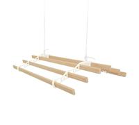 MonsterShop – Étendoir à linge suspendu 1,2 m – 6 lattes – Ivoire – Kit de fixation inclus
