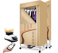 Étendoir à linge, étendoir à linge pliant, étendoir à linge chauffant électrique à 2 niveaux, sèche-linge portable avec télécommande, machine à étendoir à linge à air chaud à économie d'énergie
