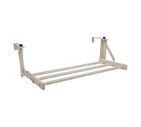 Étendoir à linge extensible 50-95 cm pour rebord de fenêtre (blanc 50-95 cm | Largeur réglable de 50 à 95 cm, s'adapte aux radiateurs et aux rebords de fenêtre, acier inoxydable robuste, aspect gris