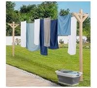 IDMarket - Etendoir à Linge extérieur Madera capacité 12M en Bois