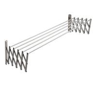 Étendoir à linge mural 150 cm en aluminium inoxydable 5 barres - Séchoir Extens
