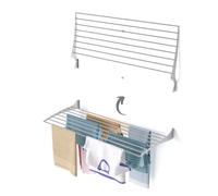 Foxydry Fold – Étendoir à linge mural pliable, moderne et robuste, en aluminium et acier