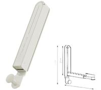 Étendoir à linge mural pliable en aluminium 34 cm (D) | S'étend jusqu'à 34 cm, se replie à 14 cm, aluminium robuste, pas de perçage nécessaire, s'adapte aux petits espaces