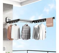 Étendoir À Linge Mural Réglable Python Xxl - Noir