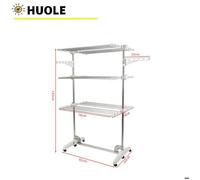 Étendoir à Linge - Pieds pliables Étagère de séchage à trois niveaux, un moyen idéal et pratique de sécher vos vêtements.