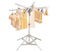 Étendoir à linge pliable - Hauteur réglable 120 à 170 cm - 6 bras - Gris