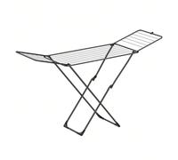 Étendoir à Linge, Séchoir Pliable, 50 x 182 x 102,5 cm, avec Barres, Support de Séchage sur Pieds, Utilisation Intérieure/Extérieure, Draps et Vêtements, Noir [Espace de séchage optimisé] Simplifiez l