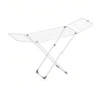 Étendoir à Linge, Séchoir Pliable, 50 x 182 x 102,5 cm, avec Barres, Support de Séchage sur Pieds, Utilisation Intérieure/Extérieure, Draps et Vêtements, Blanc [Espace de séchage optimisé] Simplifiez 