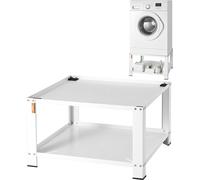 Étendoir à linge VEVOR avec compartiment de rangement, 711,2 x 711,2 x 406,4 mm, plate-forme de support pour lave-linge et sèche-linge, ajustement universel, capacité de 299,4 kg, base multifonctionne