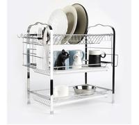 Etendoir à Vaisselle Cuisine,Égouttoir à Vaisselle en Aluminium à 3 Niveaux Porte étagère égouttoir Organisateur