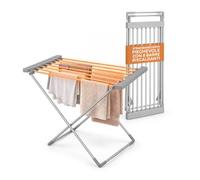 Etendoir Chauffant Pliable, 95x50x74 cm, 20 kg | Seche Linge Electrique sur Pieds, Sechoir Linge Electrique Compact, Salle de Bain ou Buanderie, Anti Humidite, Gain de Place