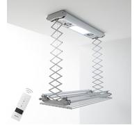 Étendoir électrique de plafond en aluminium avec télécommande - gris - 160x57x30 cm Air 150