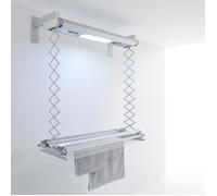 Étendoir électrique mur ou plafond en aluminium résistant - gris - 122x57x30 cm Air 120