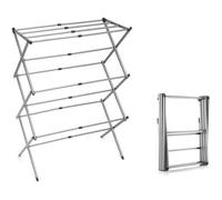 InnovaGoods - Séchoir à Linge 3 Hauteurs, Pliable et Extensible, 11 Barres, Capacité 10-12 kg, Résistant à l'eau, Fer, Montage sans Outils, Métallique, Taille Unique