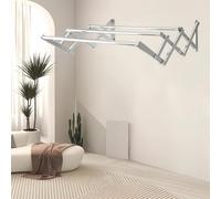 Étendoir Mural Extensible | Étendoir Extensible Gain de Place | Porte-Serviettes intérieur/extérieur | Solution de Pliage Efficace pour Petits Appartements