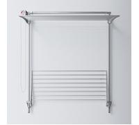 Foxydry Wall Plus 80 – Étendoir à linge mural vertical, réglable en hauteur et verrouillable, pour intérieur et extérieur, en aluminium et acier