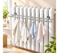 Étendoir Radiateur Double - Sèche-serviettes pour Radiateur Plat | Porte-Serviette sans Perçage en Inox, Pince Réglable pour Salle de Bain et Cuisine, Gain de Place(90cm/35in)