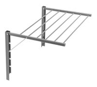 ABJ Majka Séchoir à Linge Mural Mini séchoir Pliable Séchoir de Salle de Bain monté au Mur Argent (100 cm)