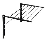 Etendoir sechoir de salle de bains mural et pliant ABJ Majka 60 cm noir