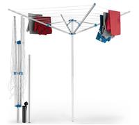 Etendoir à linge en aluminium gris