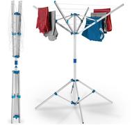 Etendoir à linge avec pied en Aluminium Pliable 102 x 102 x 160 cm gris